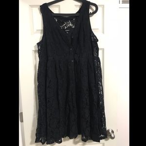 Torrid button down lace dress